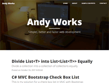 Tablet Screenshot of andyworks.com